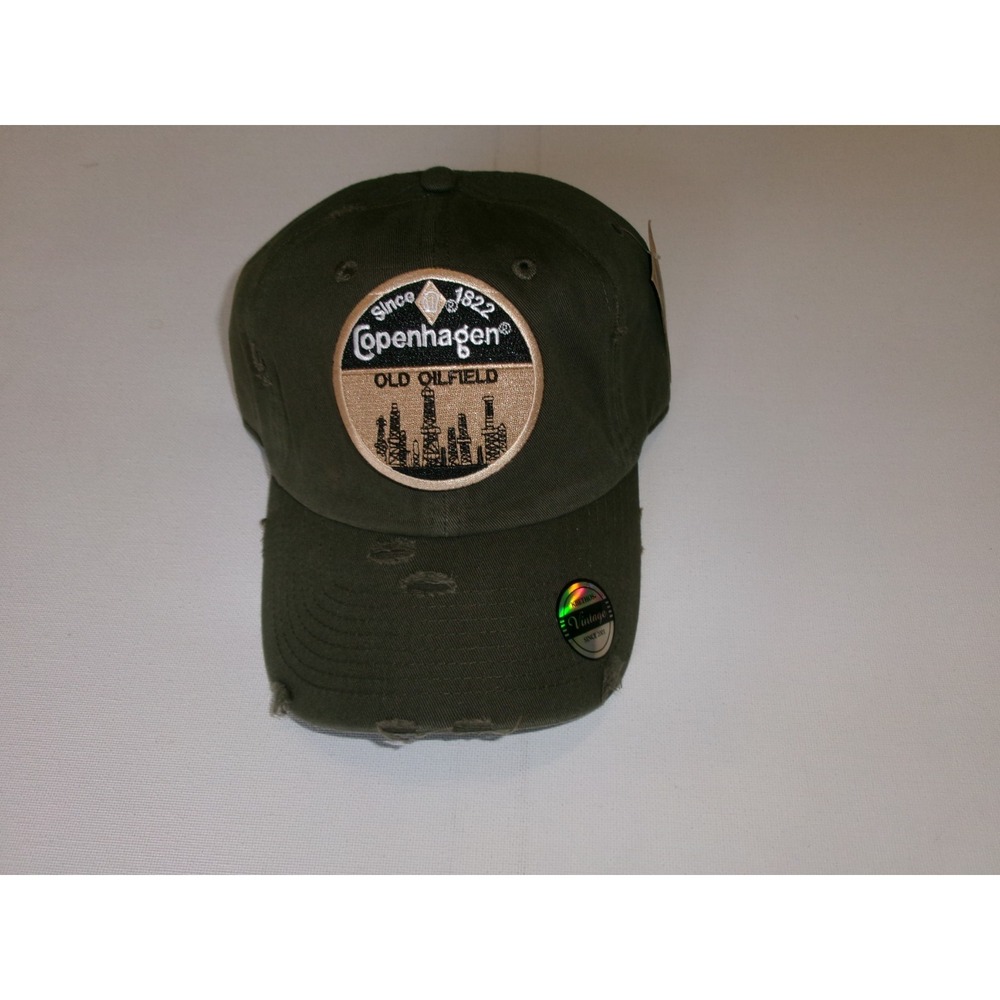 COPENHAGEN OLD    DISTRESSED   STRAPBACK  BEACH GOLF Y2K 00S HAT CAP VINTAGE N1
